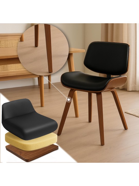 Bezoekersstoel Beverley kunstleer, walnoot/zwart Bezoekersstoel Beverley kunstleer, walnoot/zwart