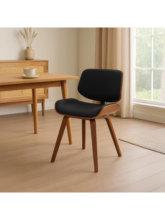 Bezoekersstoel Beverley stof, walnoot/zwart Bezoekersstoel Beverley stof, walnoot/zwart