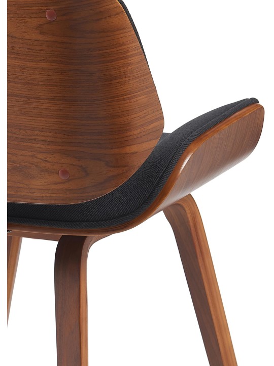 Bezoekersstoel Beverley stof, walnoot/zwart Bezoekersstoel Beverley stof, walnoot/zwart