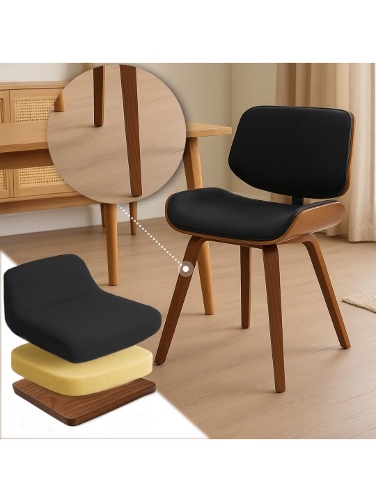 Bezoekersstoel Beverley stof, walnoot/zwart Bezoekersstoel Beverley stof, walnoot/zwart