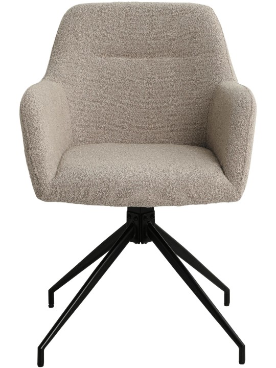 Eetkamerstoel Merlinda stof Teddy, taupe