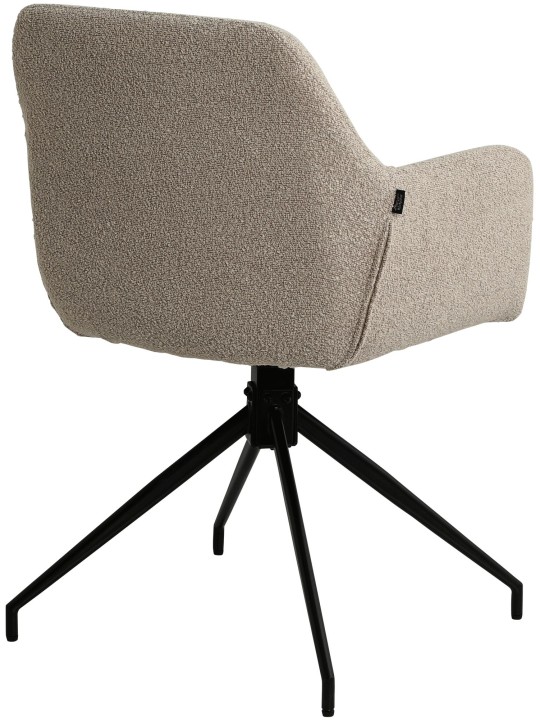 Eetkamerstoel Merlinda stof Teddy, taupe