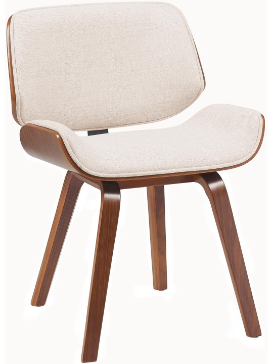 Bezoekersstoel Beverley stof, walnoot/crème Bezoekersstoel Beverley stof, walnoot/crème