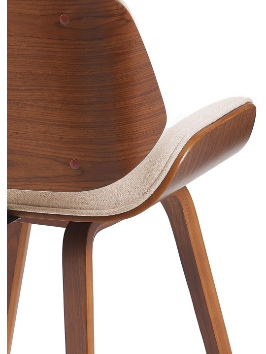 Bezoekersstoel Beverley stof, walnoot/crème Bezoekersstoel Beverley stof, walnoot/crème