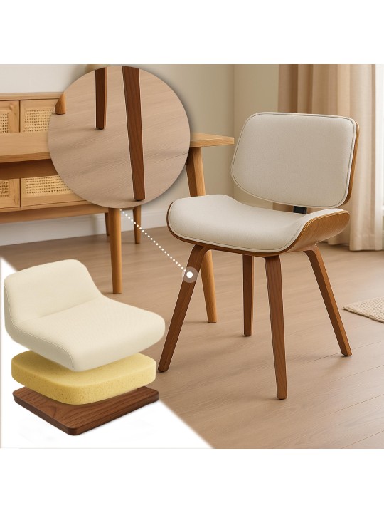 Bezoekersstoel Beverley stof, walnoot/crème Bezoekersstoel Beverley stof, walnoot/crème