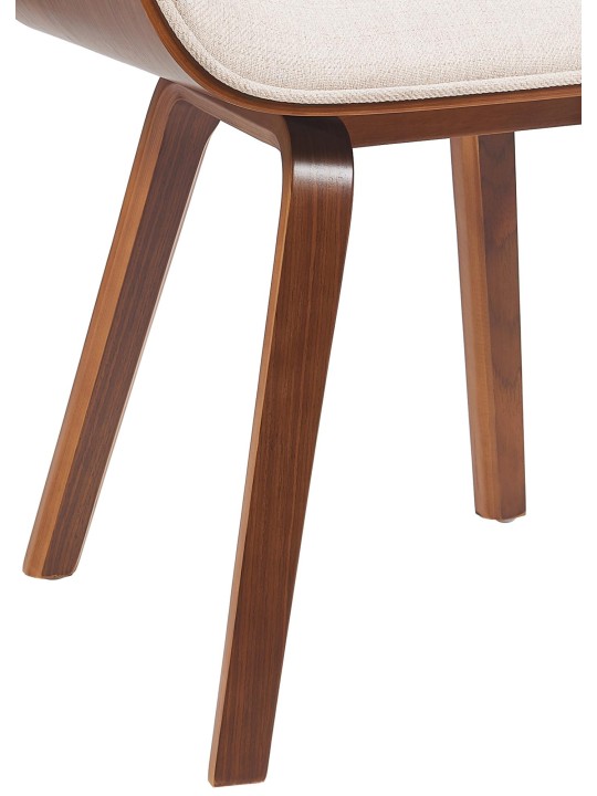 Bezoekersstoel Beverley stof, walnoot/crème Bezoekersstoel Beverley stof, walnoot/crème