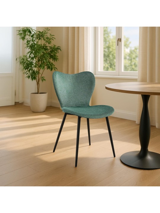 Eetkamerstoel Maika stof, groen