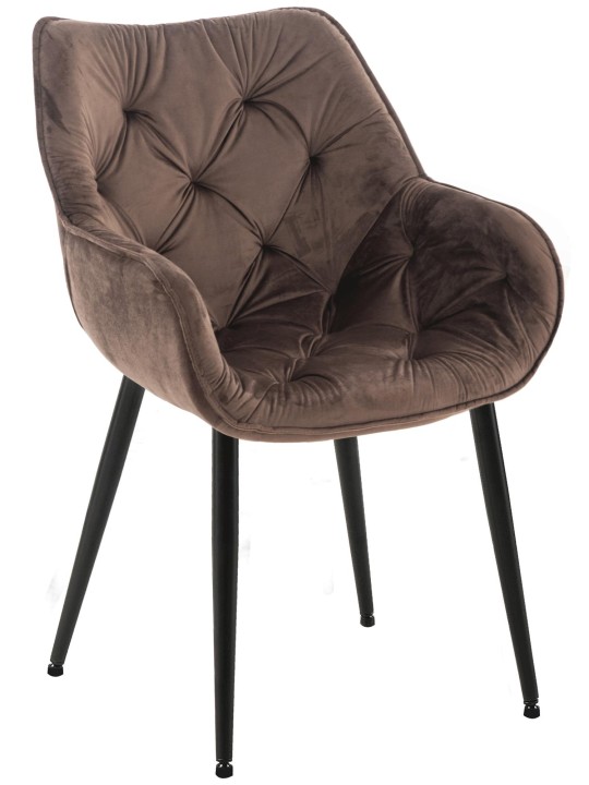 Stoel Tanna Fluweel, bruin Stoel Tanna Fluweel, bruin