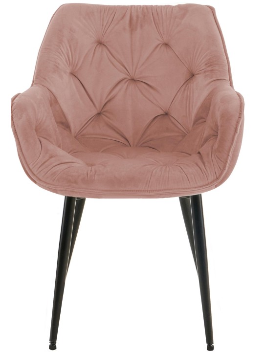 Stoel Tanna Fluweel, roze