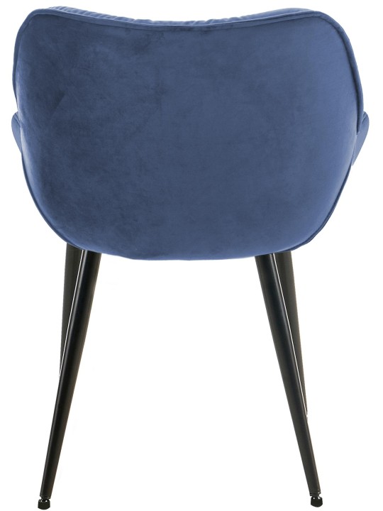 Set van 2 stoelen Tanna fluweel, blauw