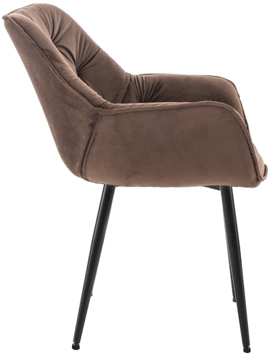 Set van 2 stoelen Tanna fluweel, bruin