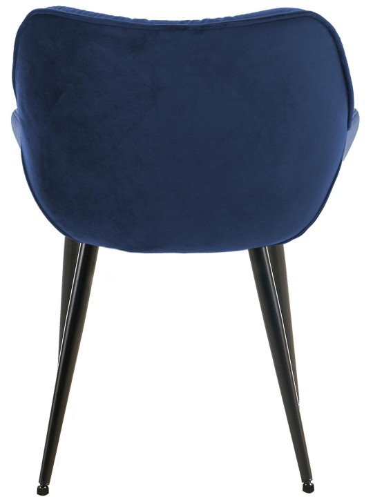 Set van 2 stoelen Tanna fluweel, donkerblauw
