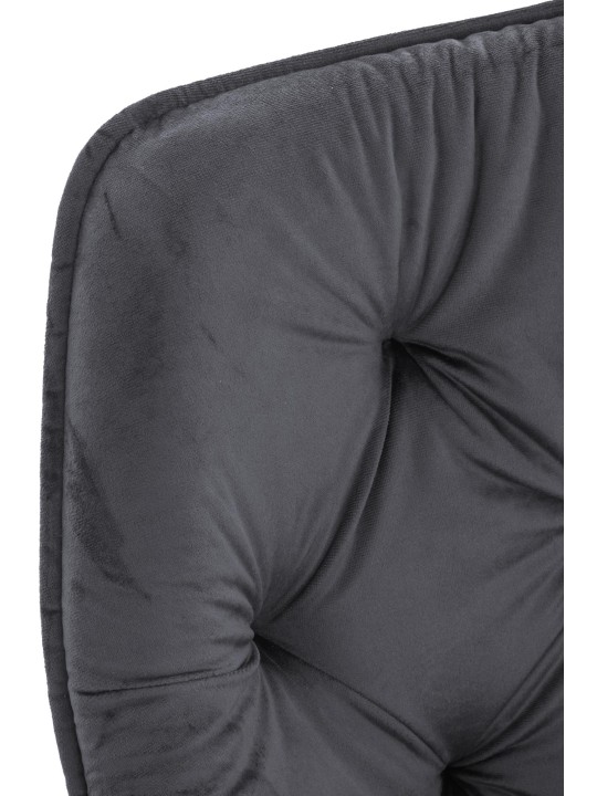 Set van 4 stoelen Tanna fluweel, donkergrijs