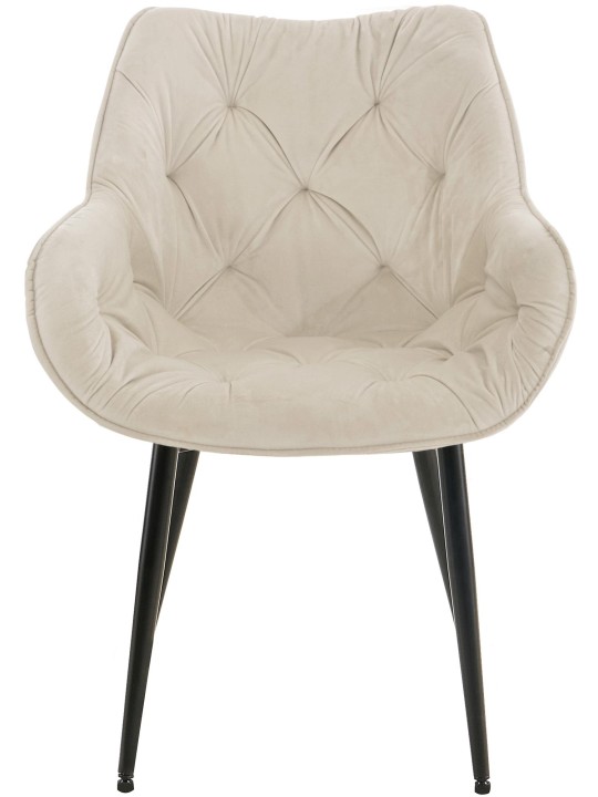 Set van 4 stoelen Tanna fluweel, crème Set van 4 stoelen Tanna fluweel, crème