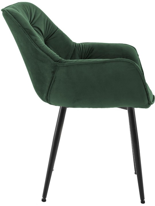 Set van 4 stoelen Tanna fluweel, groen
