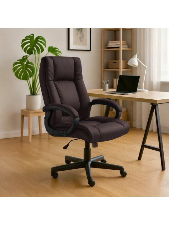 Bureaustoel XL Sparta kunstleer, bruin