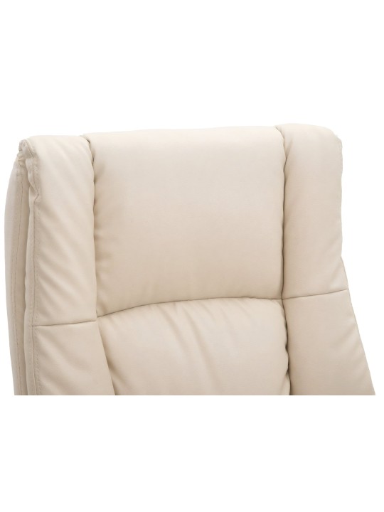 Bureaustoel XL Sparta kunstleer, crème