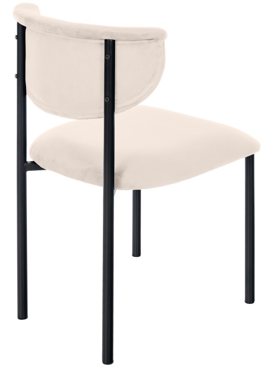 Set van 2 bezoekersstoelen Gambell fluweel, crème Set van 2 bezoekersstoelen Gambell fluweel, crème