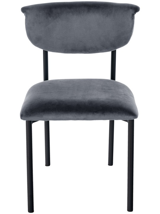 Set van 2 bezoekersstoelen Gambell fluweel, donkergrijs Set van 2 bezoekersstoelen Gambell fluweel, donkergrijs