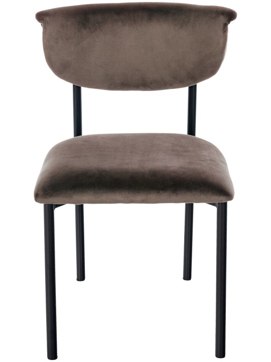 Set van 2 bezoekersstoelen Gambell fluweel, bruin Set van 2 bezoekersstoelen Gambell fluweel, bruin