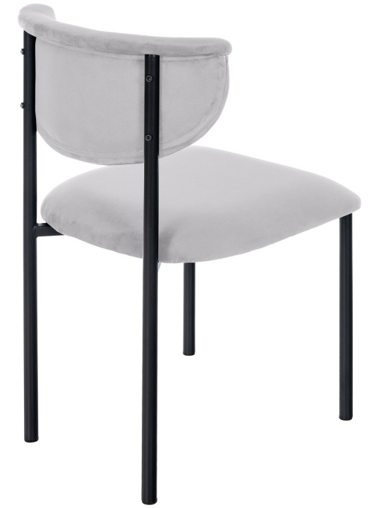 Set van 2 bezoekersstoelen Gambell fluweel, grijs Set van 2 bezoekersstoelen Gambell fluweel, grijs