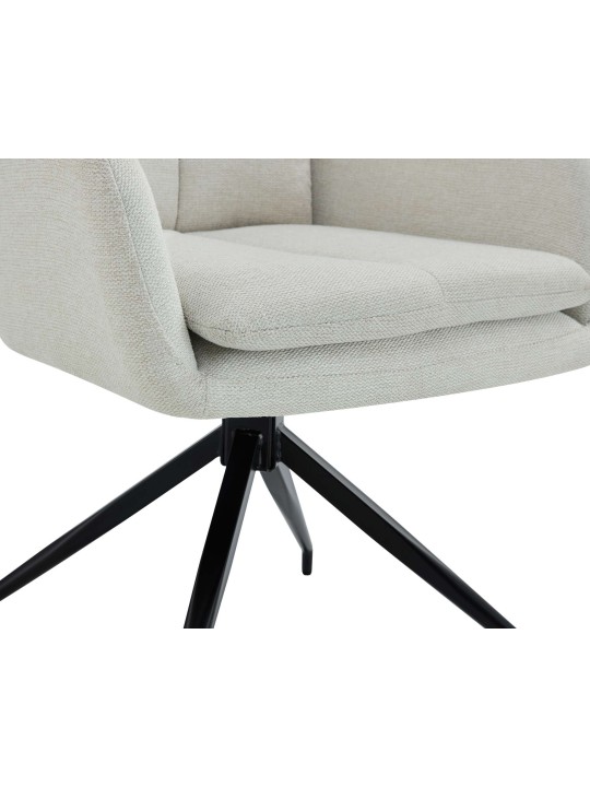 Eetkamerstoel Somers stof, crème