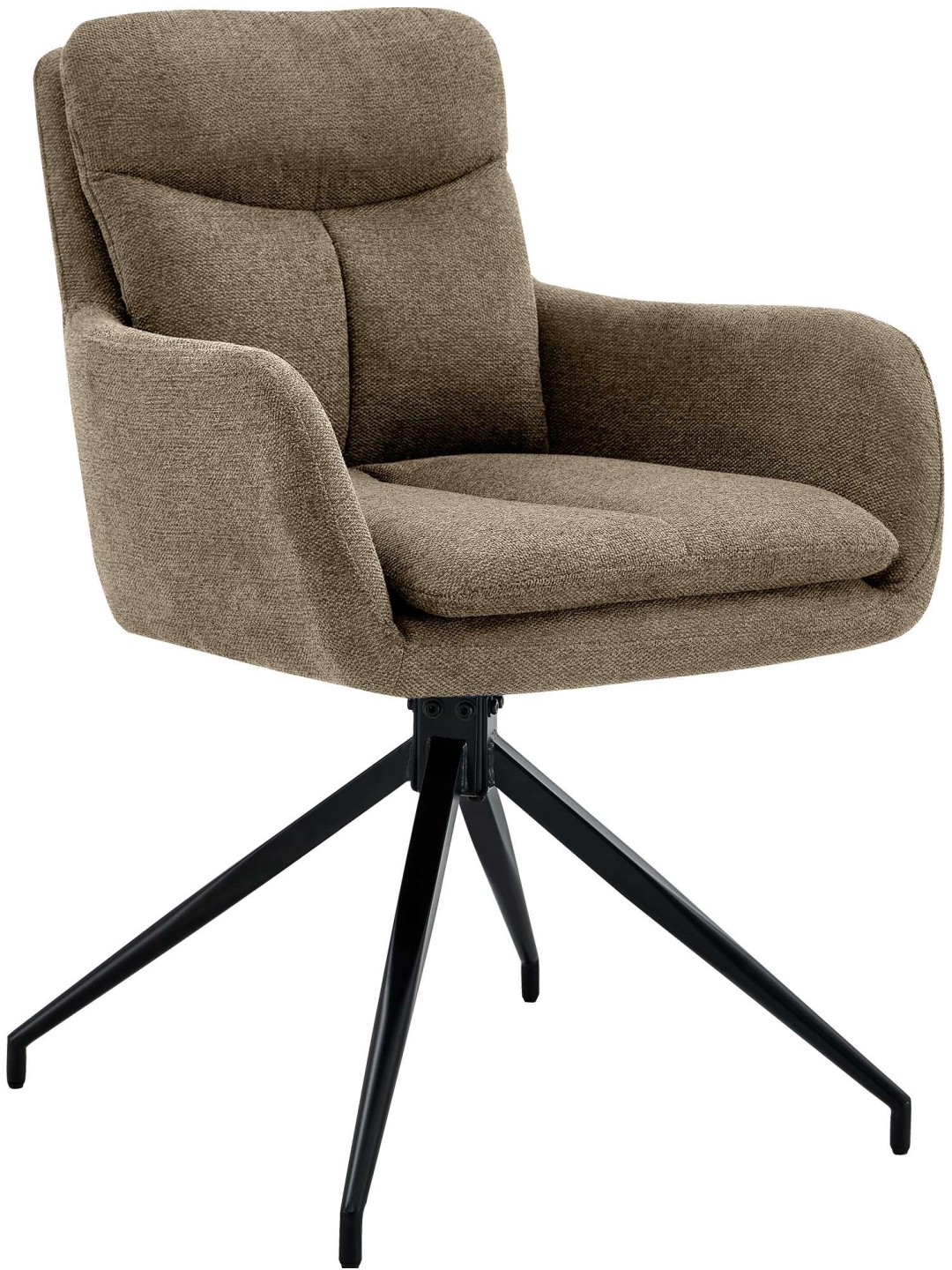 Eetkamerstoel Somers stof, bruin