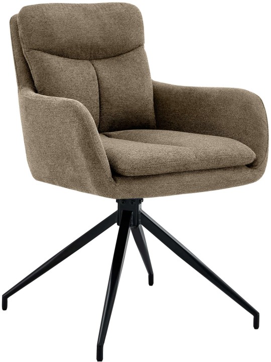 Eetkamerstoel Somers stof, bruin