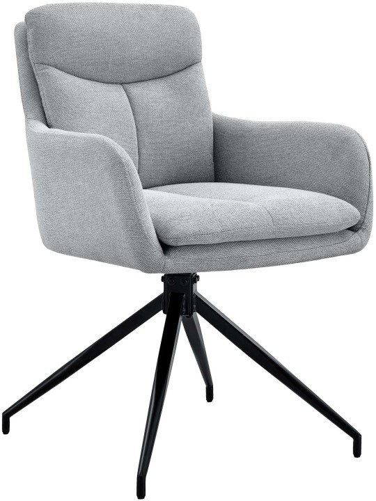 Eetkamerstoel Somers stof, lichtgrijs