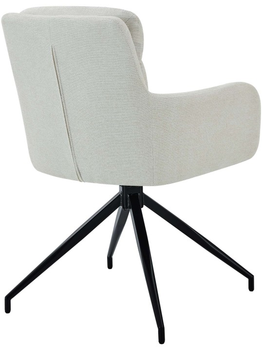 Set van 2 eetkamerstoelen Somers stof, crème