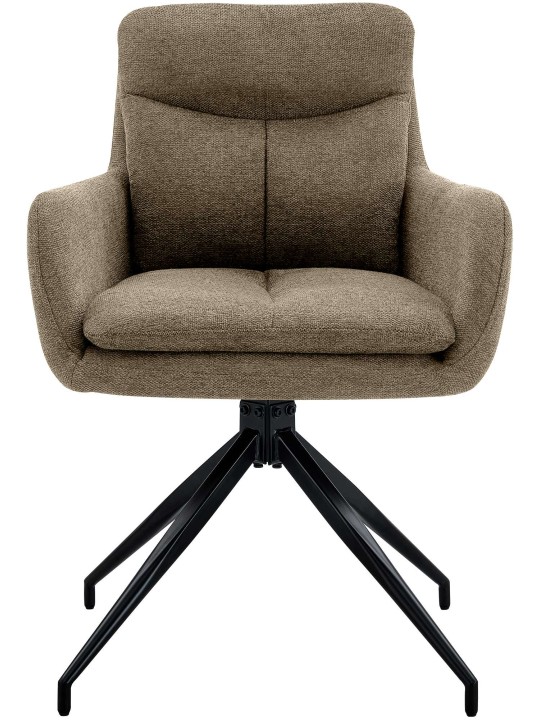 Set van 2 eetkamerstoelen Somers stof, bruin