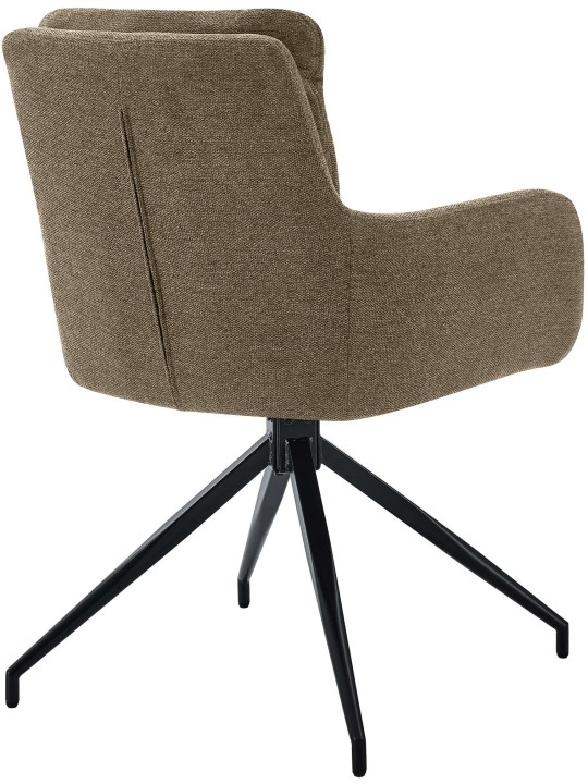 Set van 2 eetkamerstoelen Somers stof, bruin