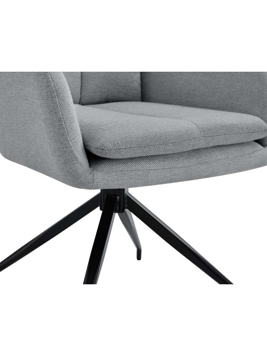 Set van 2 eetkamerstoelen Somers stof, lichtgrijs