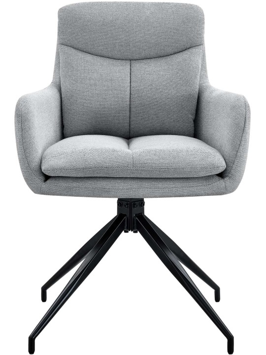 Set van 2 eetkamerstoelen Somers stof, lichtgrijs