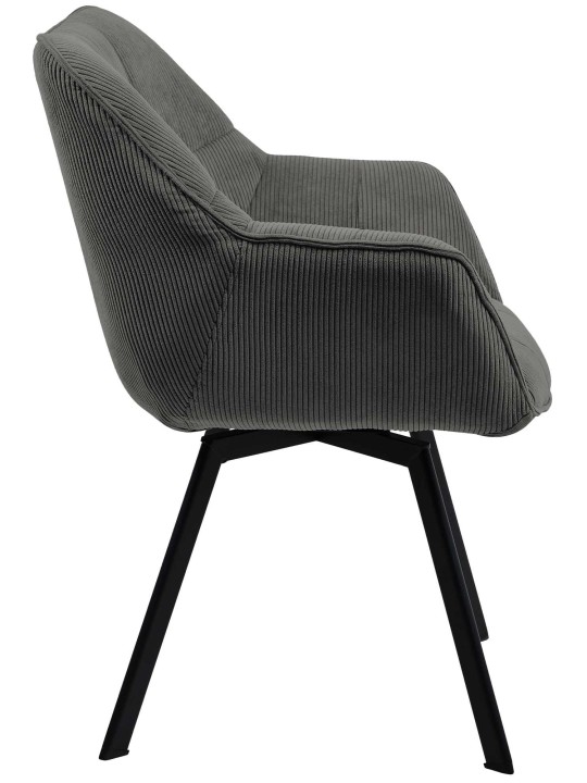 Eetkamerstoel Jordi Cord, donkergrijs