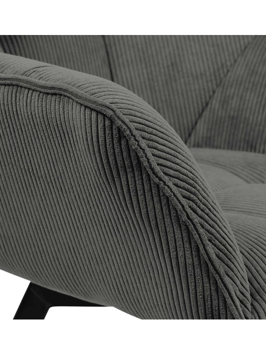 Eetkamerstoel Jordi Cord, donkergrijs