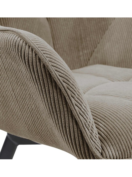 Eetkamerstoel Jordi Cord, bruin