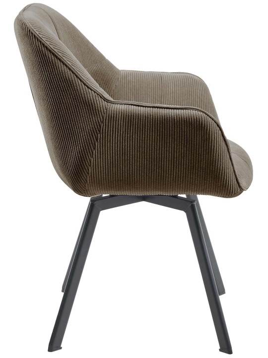 Eetkamerstoel Jordi Cord, bruin