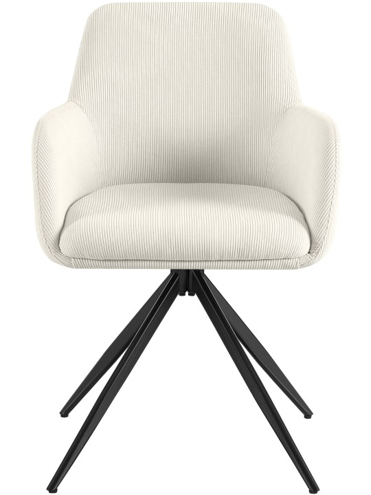 Olema Cord eetkamerstoel, crème