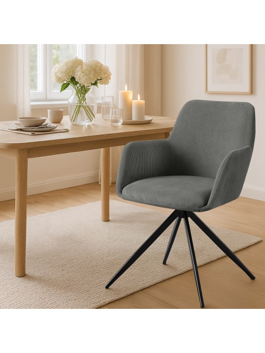 Olema Cord eetkamerstoel, grijs
