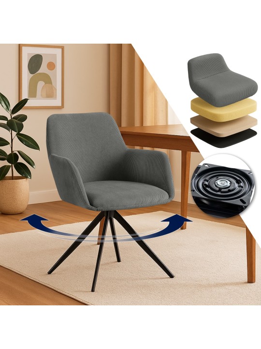 Olema Cord eetkamerstoel, grijs