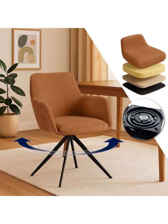 Olema Cord eetkamerstoel, oranje