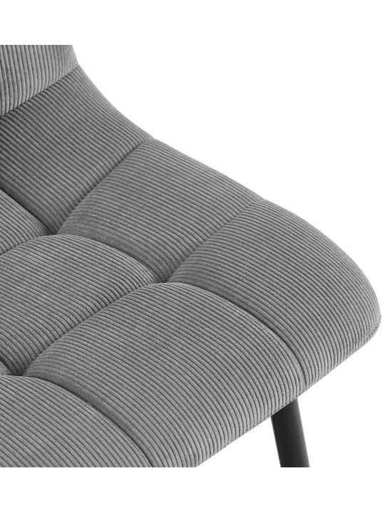 Set van 4 eetkamerstoelen Tilde Cord, grijs