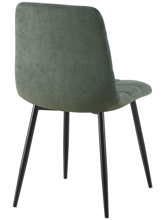Set van 4 eetkamerstoelen Tilde Cord, groen