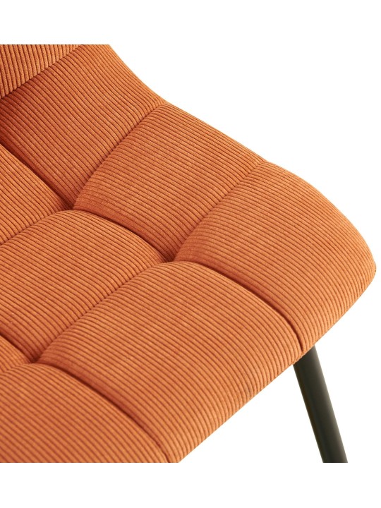 Set van 4 eetkamerstoelen Tilde Cord, oranje