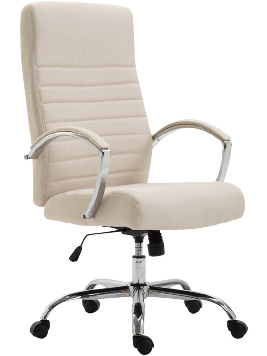 Bureaustoel Wallis stof, crème