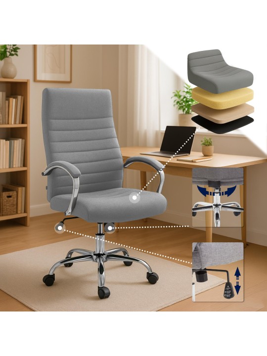 Bureaustoel Wallis stof, grijs Bureaustoel Wallis stof, grijs