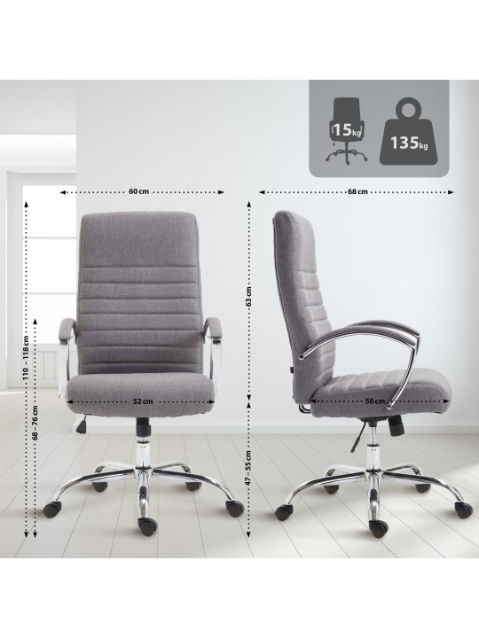 Bureaustoel Wallis stof, grijs Bureaustoel Wallis stof, grijs