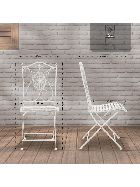 Set van 2 stoelen Sibell, wit