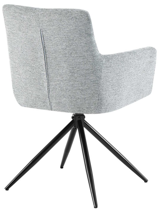 Set van 2 eetkamerstoelen Jonah stof, lichtgrijs